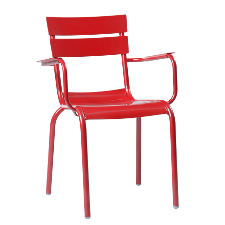 Porto Aluminium Armchair-Red $39.00 + GST
